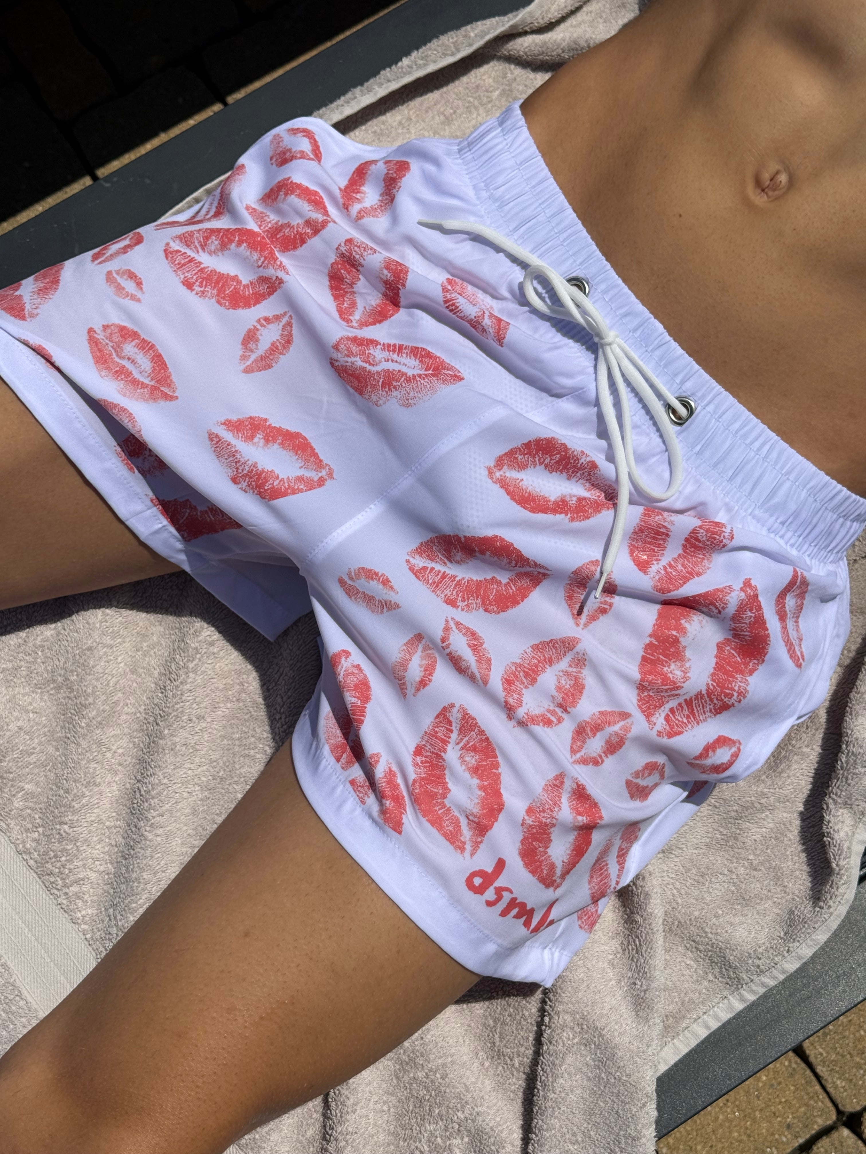 LIPSTICK KISSES MENS SWIM SHORTS
